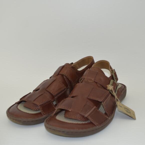 Born Mens Miguel Dark Brown Leather Fishermans Sandals 13M main image 6